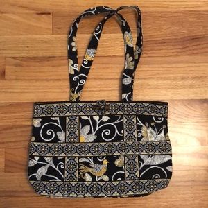 Vera Bradley Yellow Bird Patterned Small Tote